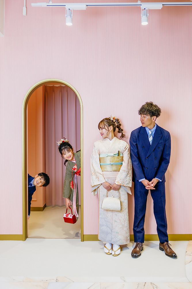 静岡市・富士市・沼津市のドレス専門店フィーノ記念日の家族写真の記念撮影