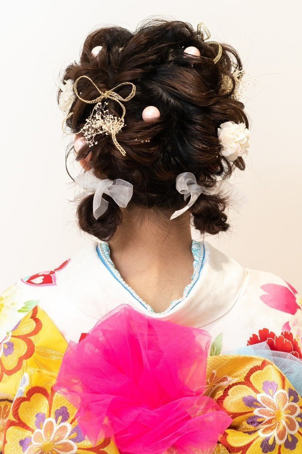 静岡のフィーノ記念日で撮影した成人式の記念写真のヘアメイク