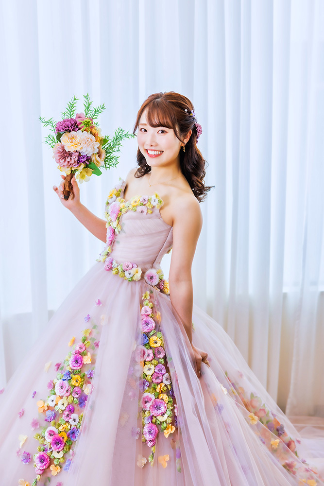 静岡市・富士市・沼津市のドレス専門店フィーノ記念日のソロウエディングの記念撮影