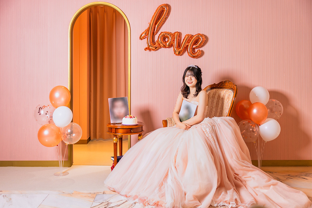 静岡市・富士市・沼津市のドレス専門店フィーノ記念日のソロウエディングの記念撮影