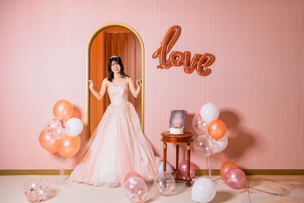 静岡市・富士市・沼津市のドレス専門店フィーノ記念日のソロウエディングの記念撮影