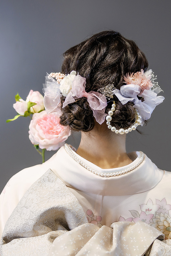 静岡のフィーノ記念日で撮影した成人式の記念写真のヘアメイク