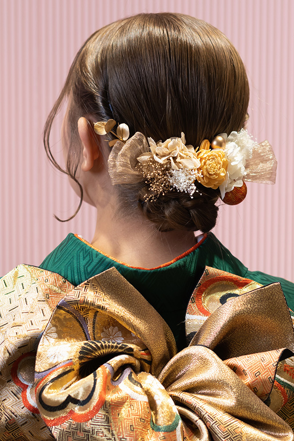 静岡のフィーノ記念日で撮影した成人式の記念写真のヘアメイク