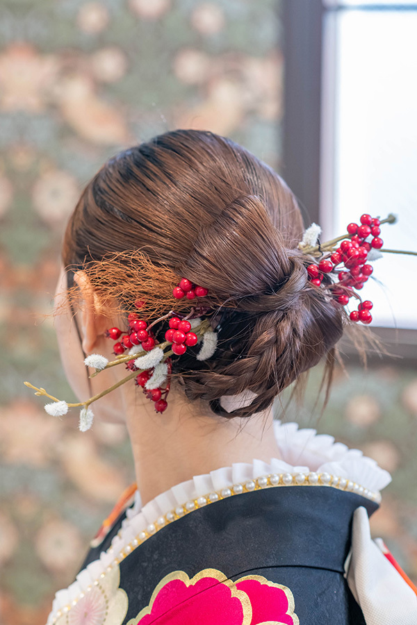 静岡のフィーノ記念日で撮影した成人式の記念写真のヘアメイク