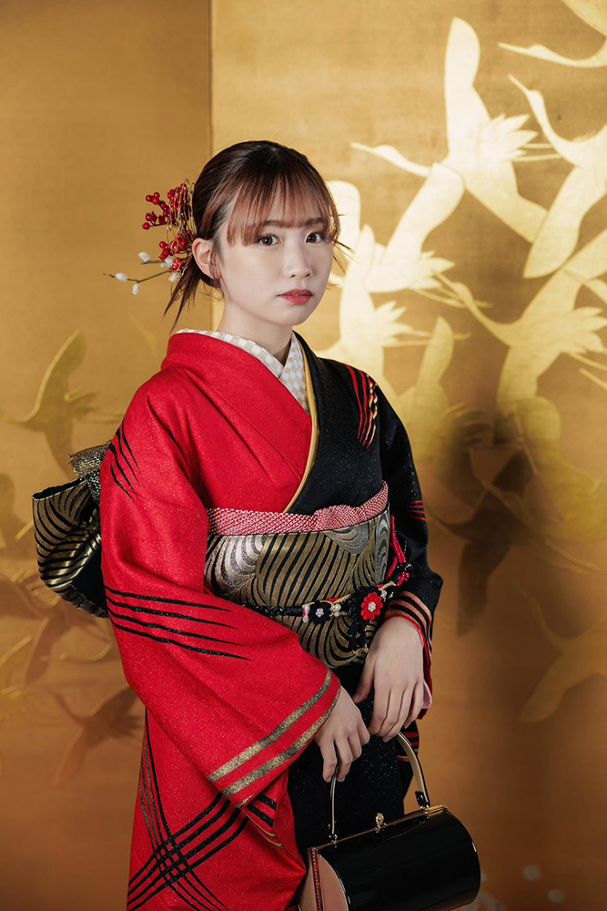 富士市の記念写真撮影・フィーノ富士店のスタジオでの成人式前撮りの撮影