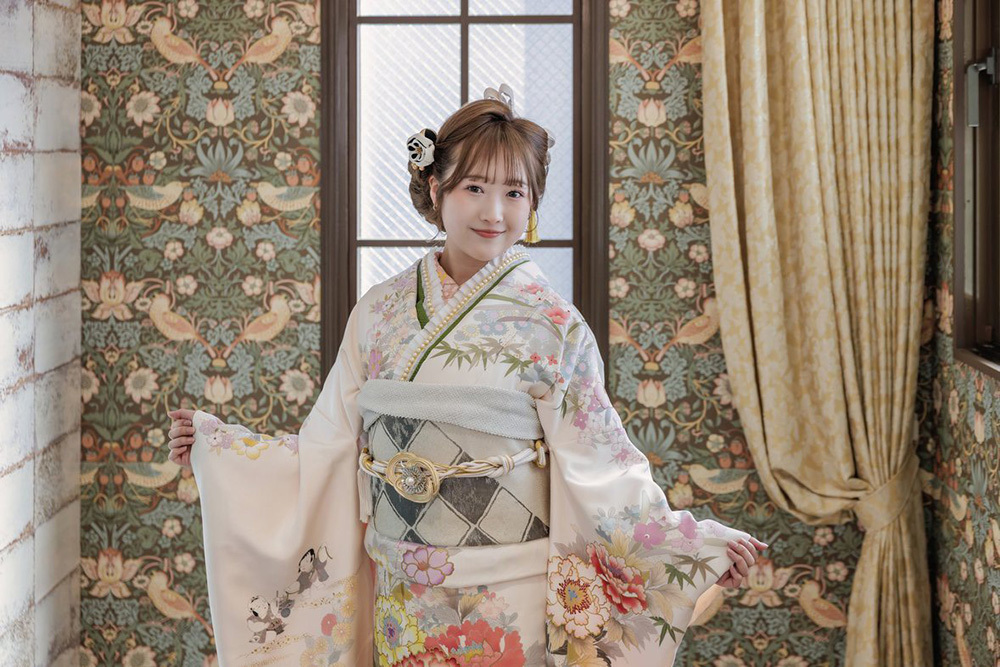 富士市の記念写真撮影・フィーノ富士店のスタジオでの成人式前撮りの撮影