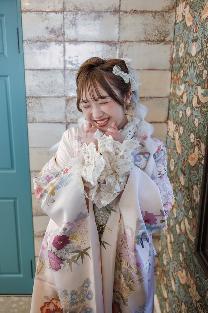 富士市の記念写真撮影・フィーノ富士店のスタジオでの成人式前撮りの撮影