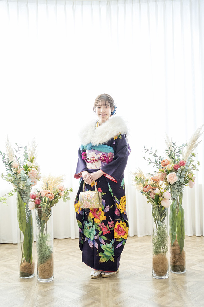 富士市成人式の記念写真撮影・フィーノ富士店のスタジオでの成人式前撮りの撮影