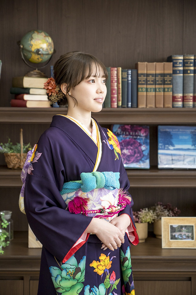 富士市成人式の記念写真撮影・フィーノ富士店のスタジオでの成人式前撮りの撮影